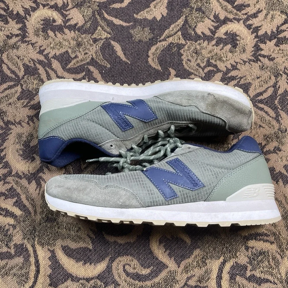 NEW BALANCE Classics 515SN3 Sage Green Navy Blue Running Shoes Mens Size 13